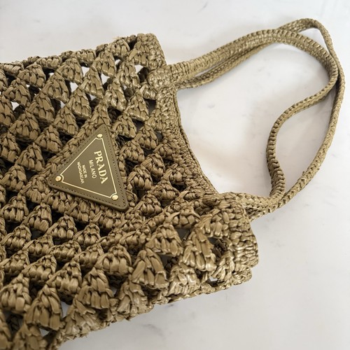 Prada crochet raffia - raffia, bag