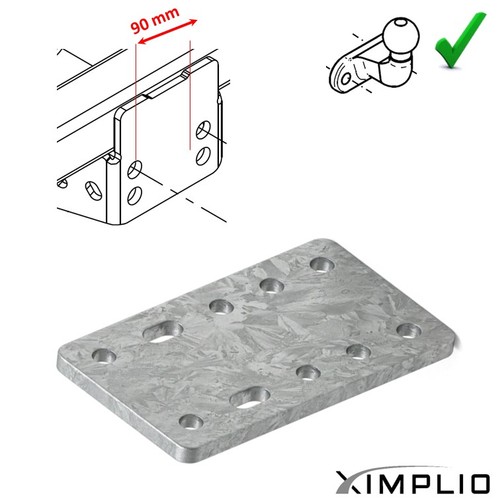 Towbar towball drop plate - towbar,