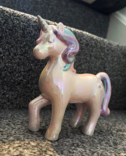 Iridescent unicorn figurine - iridescent,