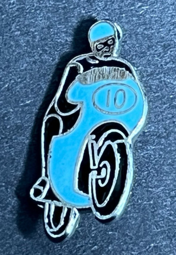 Motorcycle pin badge - racer, 10