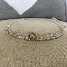 Claddagh First holy communion Tiara. Shop Sample.  Crystal & Pearl With Claddagh