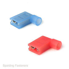 Electric Red & Blue Female Flag 6.3mm Terminal Connector Wire 0.25 - 2.5mm Gauge