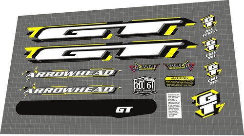 1998 arrowhead decal set - gt,