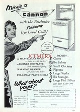 CANNON Gas Cooker with Fold-Away Eye-Level Grill ADVERT 1955 Print 673/60
