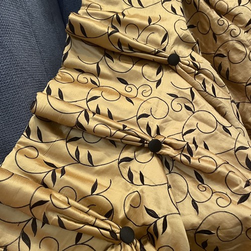 Gold silk curtains luxury - gold,