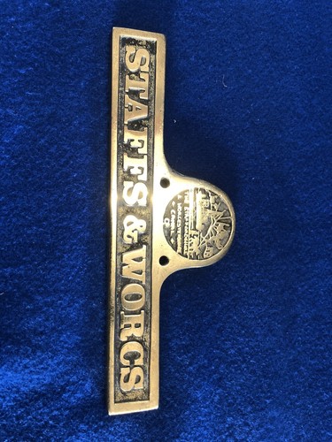Solid brass canal boat bar - brass,
