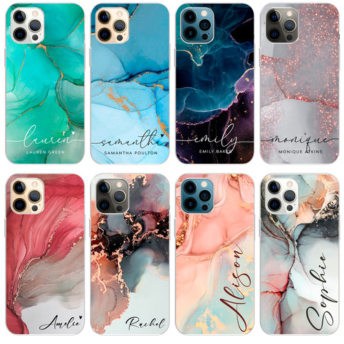 Personalised phone case marble - phone,