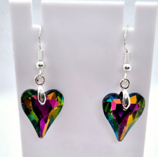 CRYSTAL HEART EARRINGS 925