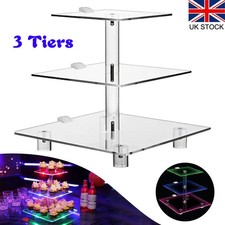 3 Tier LED Clear Acrylic