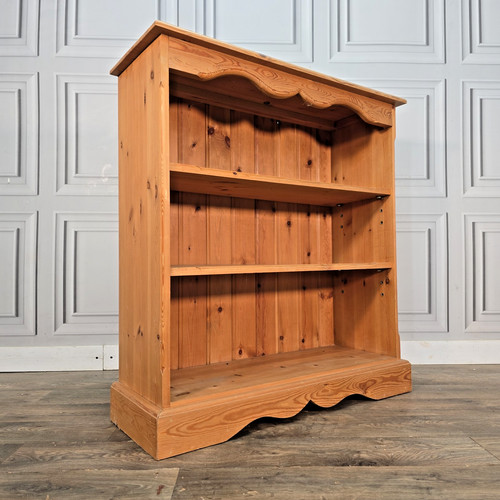 Vintage pine bookcase open - vintage,
