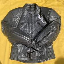 RICHA Motorcycle Leather Jacket Size 10 Black Thermal Lining Biker Motorbike VGC