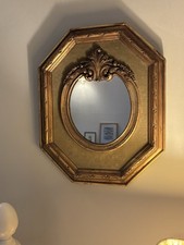  “French  Antique  Style” wall hanging Mirror, velvet mount .