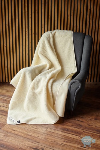 Merino natural blanket - merino, in