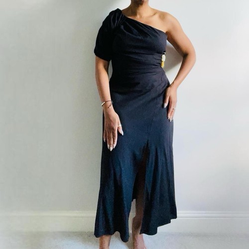 Zara black asymmetric midi - asymmetric,