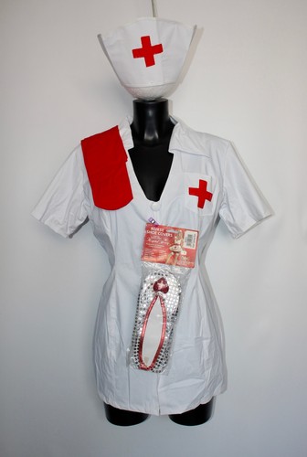 Ladies sexy white - pvc, nurse