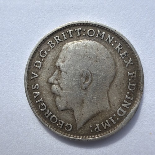1918 george threepence - v, 0.925