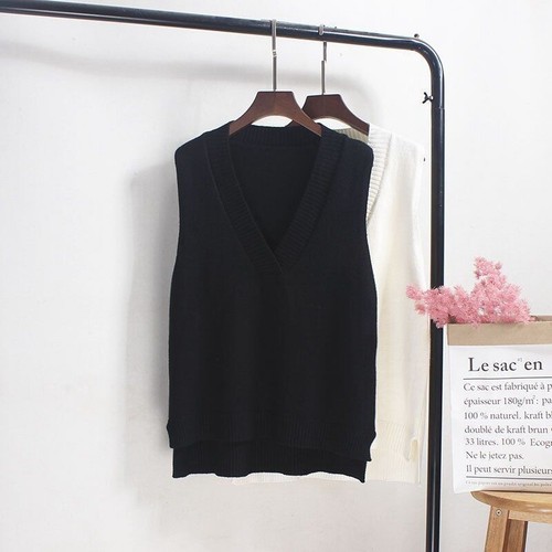 New knitted vest - knitted,