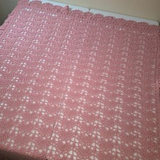 Vtg 61x64 Handmade Crochet