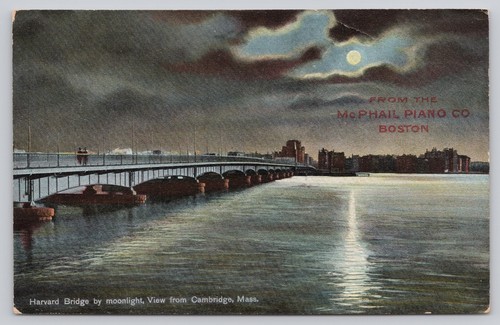 Harvard bridge moonlight - bridge,