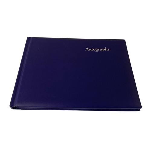 Navy blue autograph books - autograph,