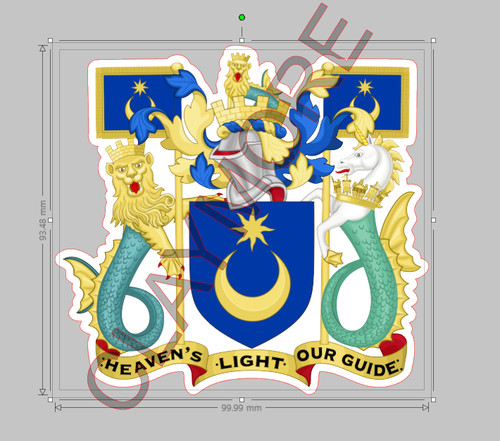 Portsmouth car sticker - , coat