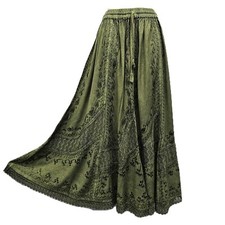 Boho Maxi Skirt Embroidered
