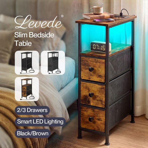 Levede bedside table - levede, narrow
