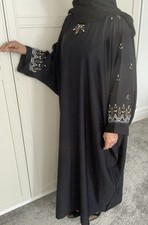 Black Beaded Abaya Size 56”