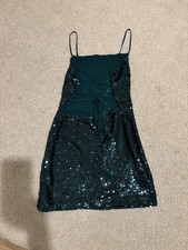 Zara Green Sequin Strappy Dress. Christmas/Parties/New Year’s Eve. Size XS