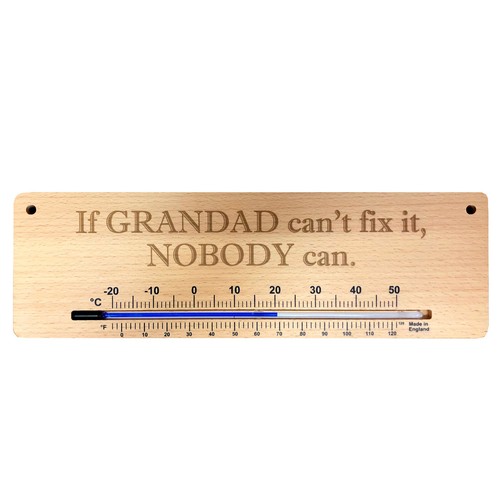 Wooden thermometer grandad - wooden, if