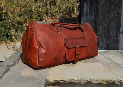 Bag leather travel - bag,