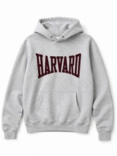 H&M Harvard Hoodie Grey Marl
