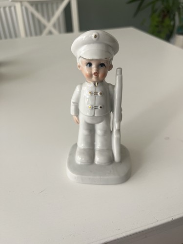 Vintage porcelain soldier boy - vintage,