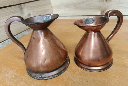 Pair antique copper haystack - pair,