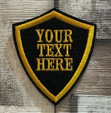 PERSONALISED CUSTOM SHIELD BIKER TRIKE CLUB PATCHES SEW ON 