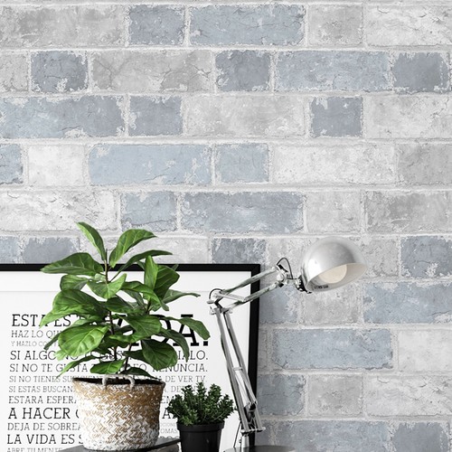 Brick wall effect stone sky - wall,
