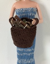 Hand Crochet Log Basket With