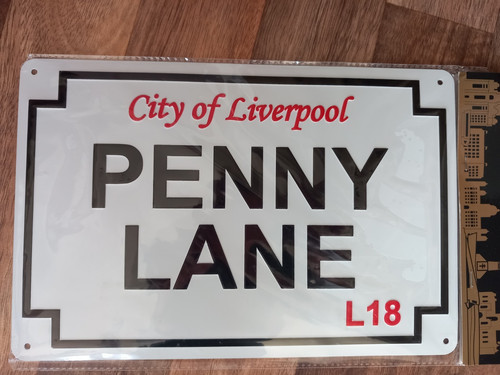New metal penny lane - penny, wall