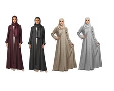 New Women Satin Muslim Abaya