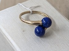 Vintage Yellow Gold Lapis