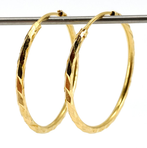 22k gold diamond cut - 22k, 31mm