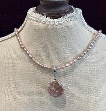 Genuine Mauve Rice Pearl 3~4mm