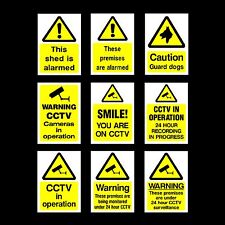 CCTV Security Camera Plastic Sign, Sticker - All Materials & Sizes - Your Design