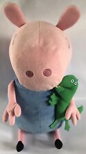 Ty Beanie Peppa Pig 20" George Pig Plush Soft Toy with attached 7" Mr Dinosaur