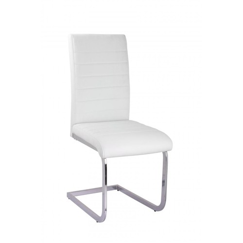 White leather chair dining - leather,
