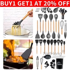 33 PCS Kitchen Utensils Set Silicone Cooking Nonstick Spatula Turner Spoon Tools