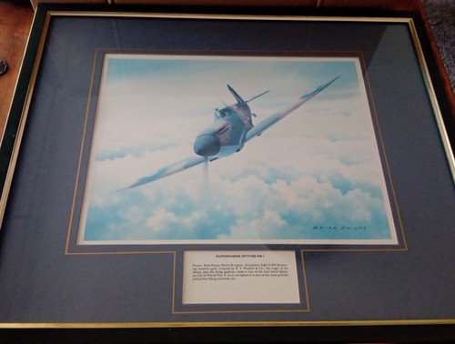 Framed print spitfire mk1 - framed, of