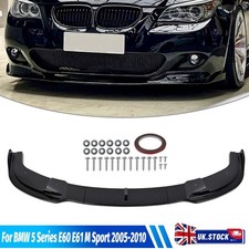 For BMW 5 Series E60 E61 M Sport 2005-2010 Gloss Black Front Bumper Spoiler Lip