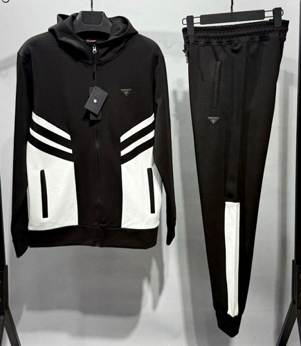 Men black white - black/white, hooded