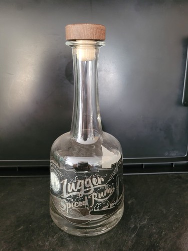 Empty lugger spiced rum bottle - lugger,